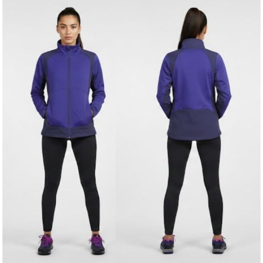 ⭐Women's Rain Jacket Top Sz S REI Co-op Purple Zip Up Front Coat Hooded Pockets⭐